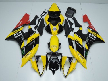Best 2006-2007 Yellow Black Monster Yamaha YZF R6 Motorcycle Bodywork Canada
