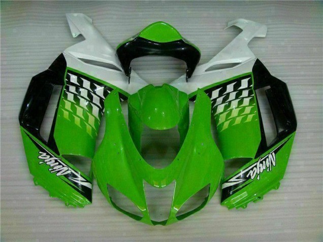 Best 2007-2008 Green White Ninja Kawasaki ZX6R Motorbike Fairing Canada