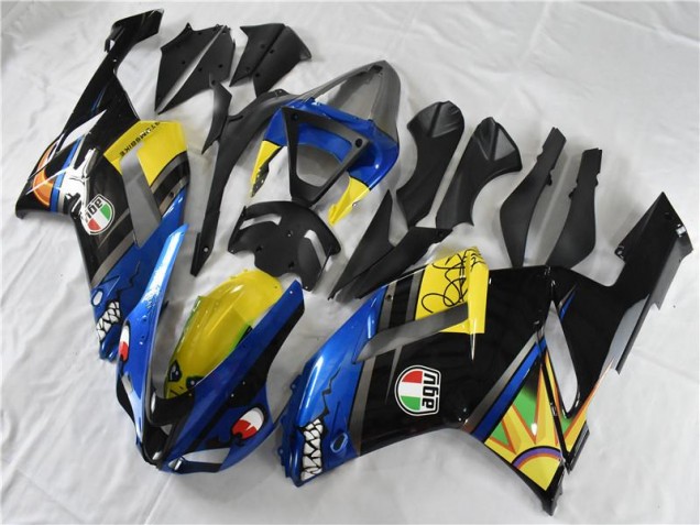 Best 2007-2008 Blue Shark Kawasaki ZX6R Replacement Motorcycle Fairings Canada