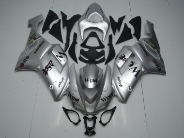 Best 2007-2008 Silver West Kawasaki ZX6R Replacement Fairings Canada