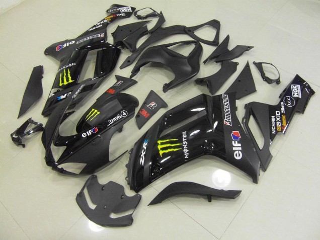 Best 2007-2008 Black Monster Kawasaki ZX6R Motorcylce Fairings Canada