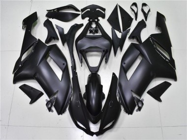 Best 2007-2008 Matte Black Kawasaki ZX6R Bike Fairing Kit Canada