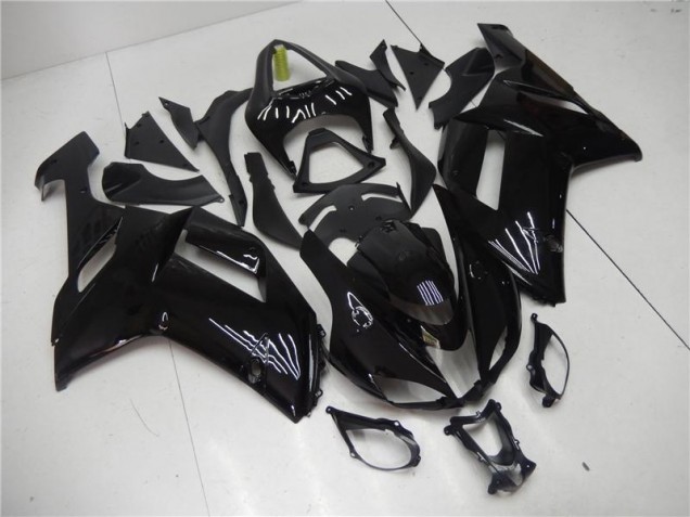 Best 2007-2008 Glossy Black Kawasaki ZX6R Motorcycle Bodywork Canada