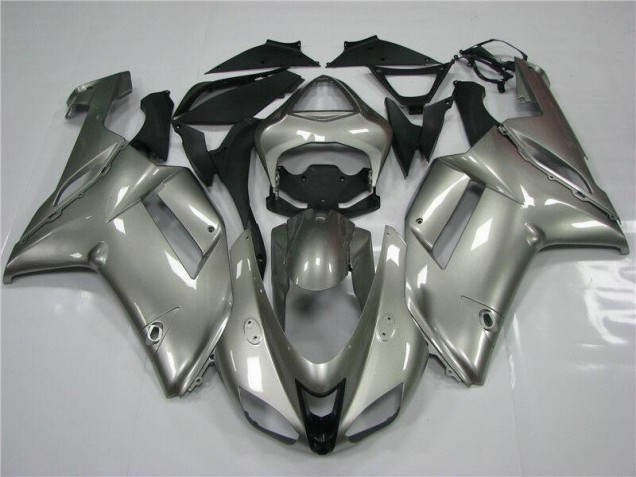 Best 2007-2008 Grey Kawasaki ZX6R Moto Fairings Canada