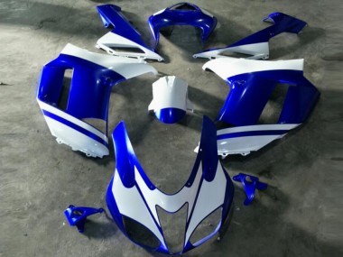 Best 2007-2008 Blue White Kawasaki ZX6R Motorcycle Replacement Fairings Canada