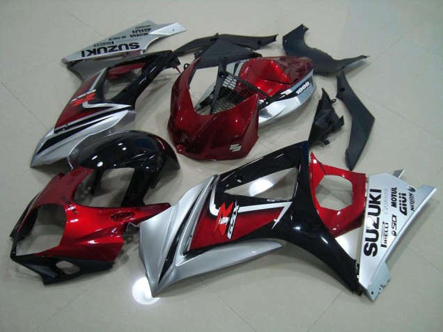 Best 2007-2008 Red Black Silver Suzuki GSXR 1000 K7 Bike Fairing Canada