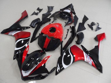 Best 2007-2008 Black Red Glossy Yamaha YZF R1 Motorcycle Replacement Fairings Canada