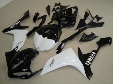 Best 2007-2008 Black White Gold Yamaha YZF R1 Replacement Fairings Canada