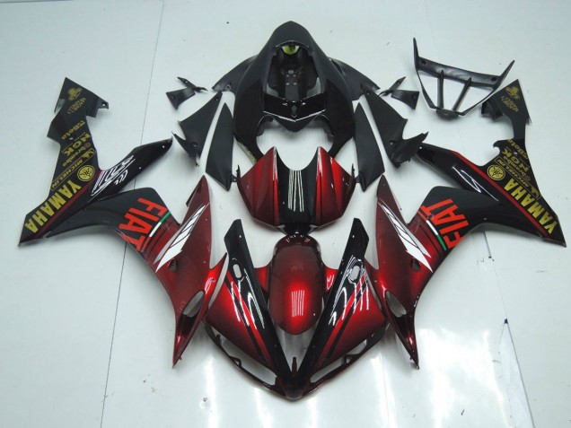 Best 2007-2008 Dark Glossy Black Yamaha YZF R1 Motorcycle Fairing Kits Canada