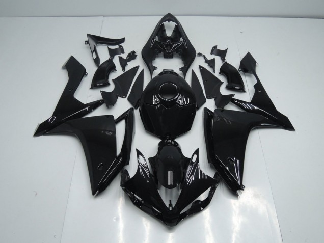 Best 2007-2008 Glossy Black Yamaha YZF R1 Motorcycle Fairing Kit Canada