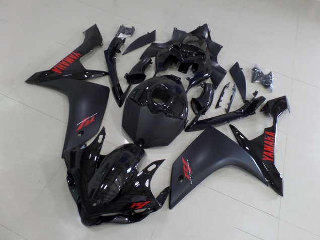 Best 2007-2008 Matte Black Red Yamaha YZF R1 Motorbike Fairing Canada