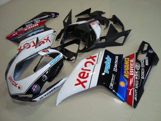 Best 2007-2014 Black Xerox Ducati 848 1098 1198 Motorcycle Replacement Fairings Canada