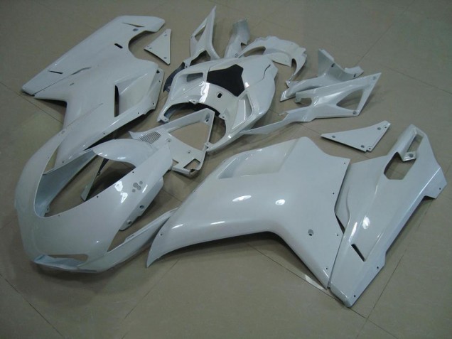 Best 2007-2014 Glossy White Ducati 848 1098 1198 Moto Fairings Canada