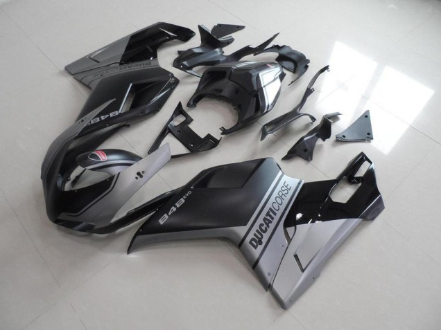 Best 2007-2014 Matte Black Sliver OEM Style Ducati 848 1098 1198 Motorbike Fairings Canada