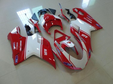 Best 2007-2014 Red and White Air Ducati 848 1098 1198 Motorbike Fairing Canada