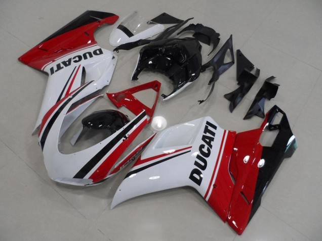 Best 2007-2014 Red White Black Ducati 848 1098 1198 Bike Fairing Kit Canada