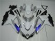 Best 2008-2010 White Silver Blue Suzuki GSXR 600/750 Motorcycle Fairings Kit Canada