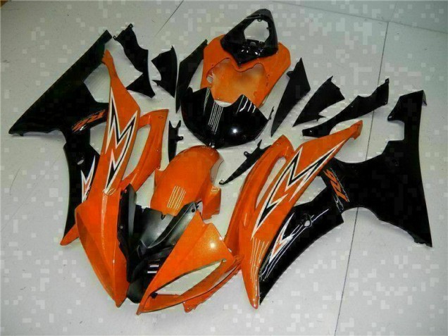 Best 2008-2016 Orange Black Yamaha YZF R6 Motorcycle Fairings Kit Canada