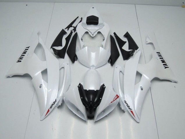 Best 2008-2016 Pearl White and Red Sticker Yamaha YZF R6 Motorcycle Fairings Kits Canada