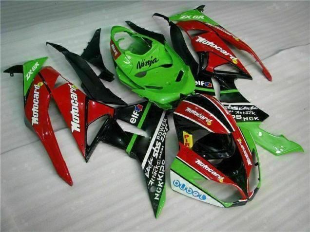 Best 2009-2012 Black Red Green Motorcard Kawasaki ZX6R Motor Fairings Canada