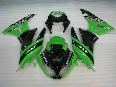 Best 2009-2012 Black Green Kawasaki ZX6R Motorcycle Fairing Canada