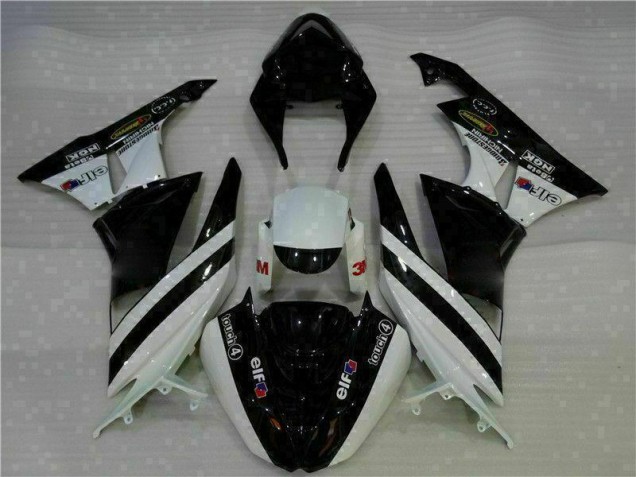 Best 2009-2012 Black White 3M Touch4 Kawasaki ZX6R Motorcycle Fairing Kits Canada