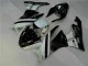 Best 2009-2012 Black White 3M Touch4 Kawasaki ZX6R Motorcycle Fairing Kits Canada