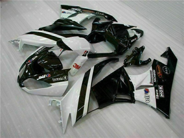 Best 2009-2012 Black White 3M Touch4 Kawasaki ZX6R Bike Fairings Canada