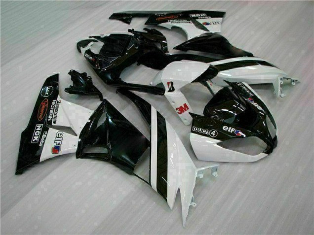 Best 2009-2012 Black White 3M Touch4 Kawasaki ZX6R Bike Fairings Canada