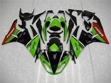 Best 2009-2012 Green Black Red Kawasaki ZX6R Bike Fairing Canada