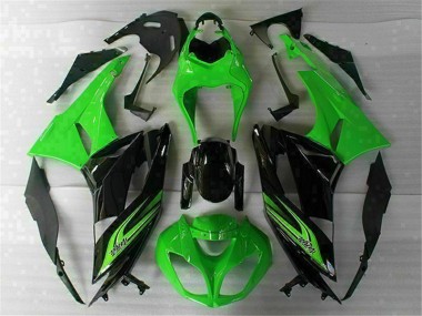 Best 2009-2012 Green Black Kawasaki ZX6R Motorbike Fairing Canada