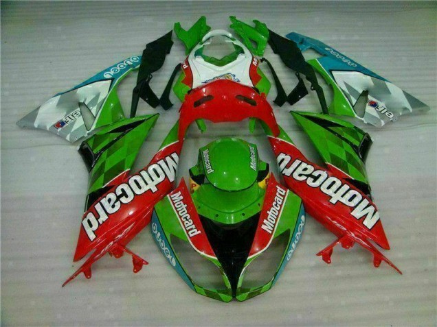 Best 2009-2012 Red Green Motocard Kawasaki ZX6R Replacement Motorcycle Fairings Canada