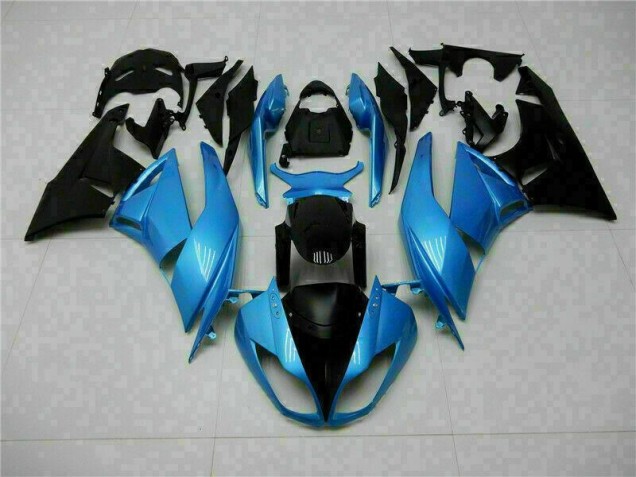 Best 2009-2012 Blue Black Kawasaki ZX6R Motorcyle Fairings Canada