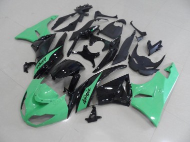 Best 2009-2012 Metallic Green Kawasaki ZX6R Motorbike Fairing Kits Canada