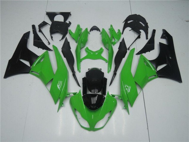 Best 2009-2012 Green Black Kawasaki ZX6R Replacement Motorcycle Fairings Canada