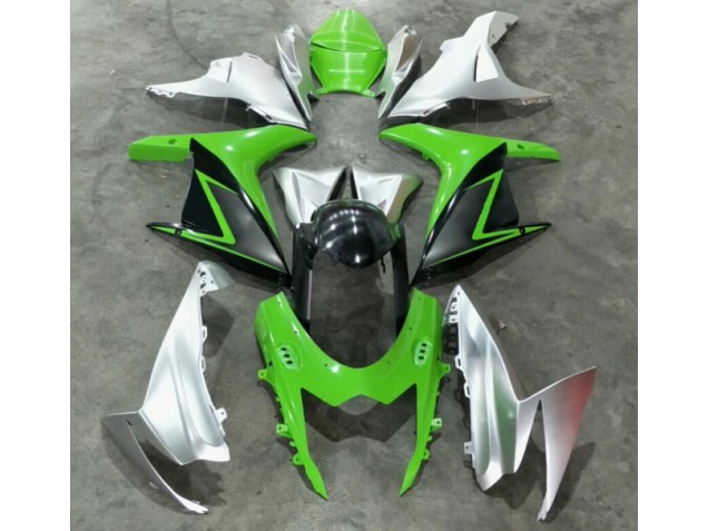 Best 2011-2021 Green Silver Suzuki GSXR 600/750 Bike Fairing Kit Canada