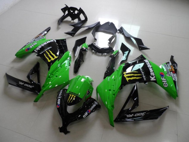 Best 2013-2016 Green Monster Kawasaki ZX300R Motorcycle Fairing Kits Canada