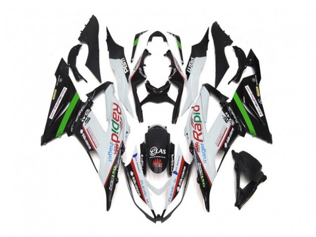 Best 2013-2018 White Black Kawasaki ZX6R Replacement Motorcycle Fairings Canada