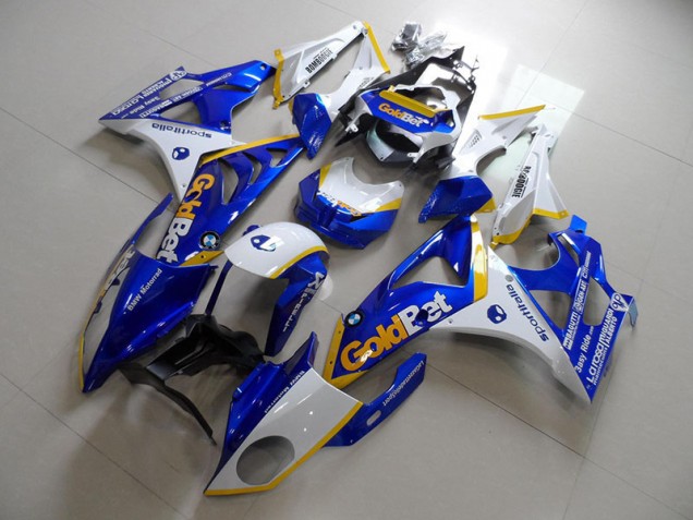 Best 2009-2014 Blue White GoldBet BMW S1000RR Motorcycle Fairings Kit Canada