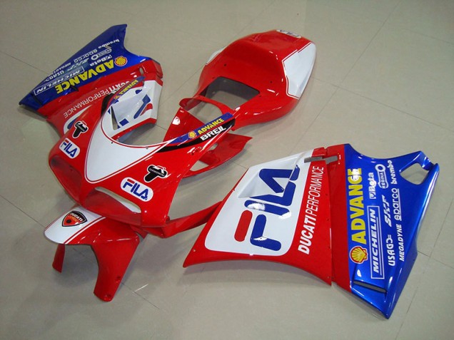 Best 1993-2005 Red Blue Fila Ducati 748 Motorbike Fairing Canada