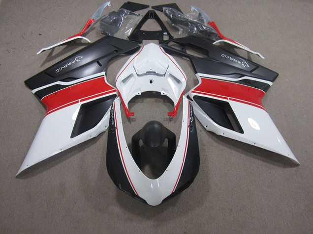 Best 2007-2014 White Red Black Marvic Ducati 848 Motorcycle Fairings Kit Canada