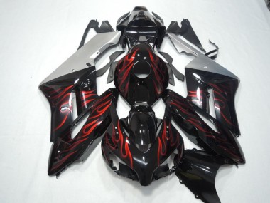 Best 2004-2005 Black Red Flame Honda CBR1000RR Motorbike Fairing Canada