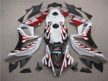 Best 2004-2005 White Red Flame SHARK Honda CBR1000RR Motorbike Fairing Canada