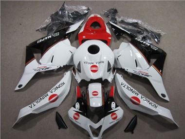 Best 2009-2012 White Red Konica Minolta Honda CBR600RR Motorbike Fairing Kits Canada