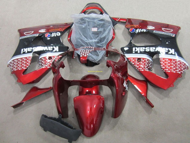 Best 2000-2002 Red Kawasaki ZX6R Bike Fairing Canada