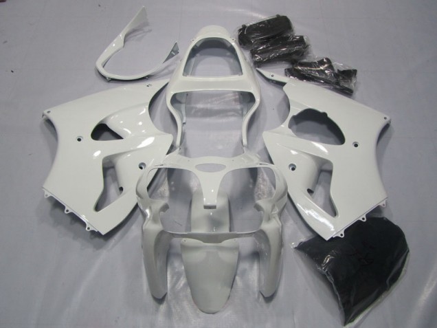 Best 2000-2002 White Kawasaki ZX6R Bike Fairing Kit Canada