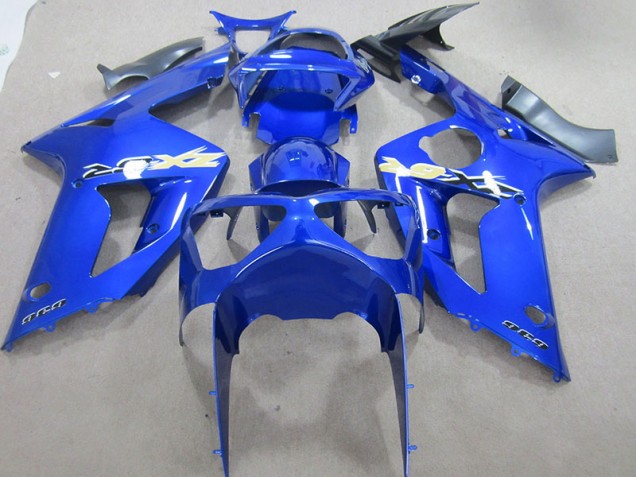 Best 2003-2004 Blue 636 Kawasaki ZX6R Motorcycle Fairing Kits Canada