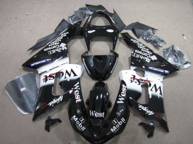 Best 2005-2006 Black West Mobil Ninja 636 Kawasaki ZX6R Motorbike Fairings Canada