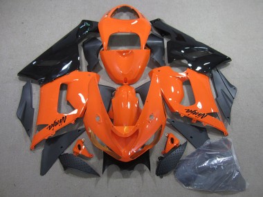 Best 2005-2006 Orange Black Ninja Kawasaki ZX6R Motorbike Fairing Kits Canada