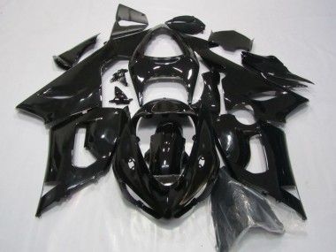 Best 2005-2006 Black Kawasaki ZX6R Replacement Fairings Canada